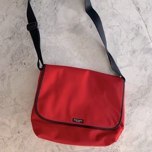 Kate Spade Red Nylon Messenger Bag